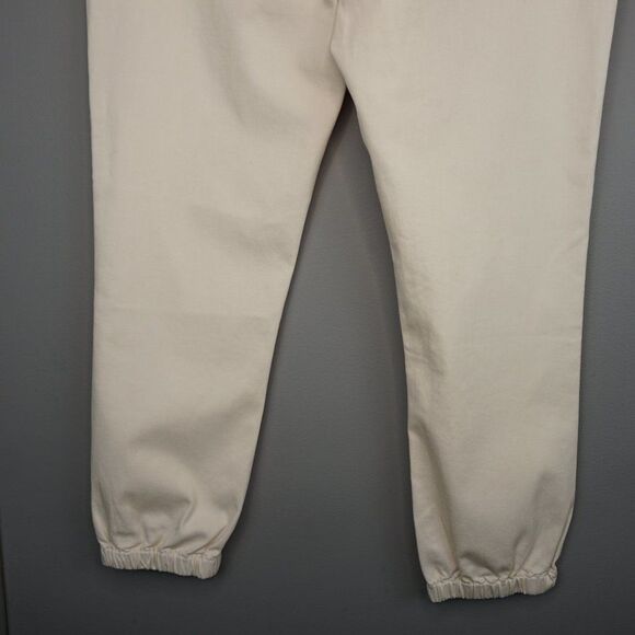 Paige Pleated Mayslie Double Button Skinny Jeans in Quartz Sand size 32 - Picture 13 of 15